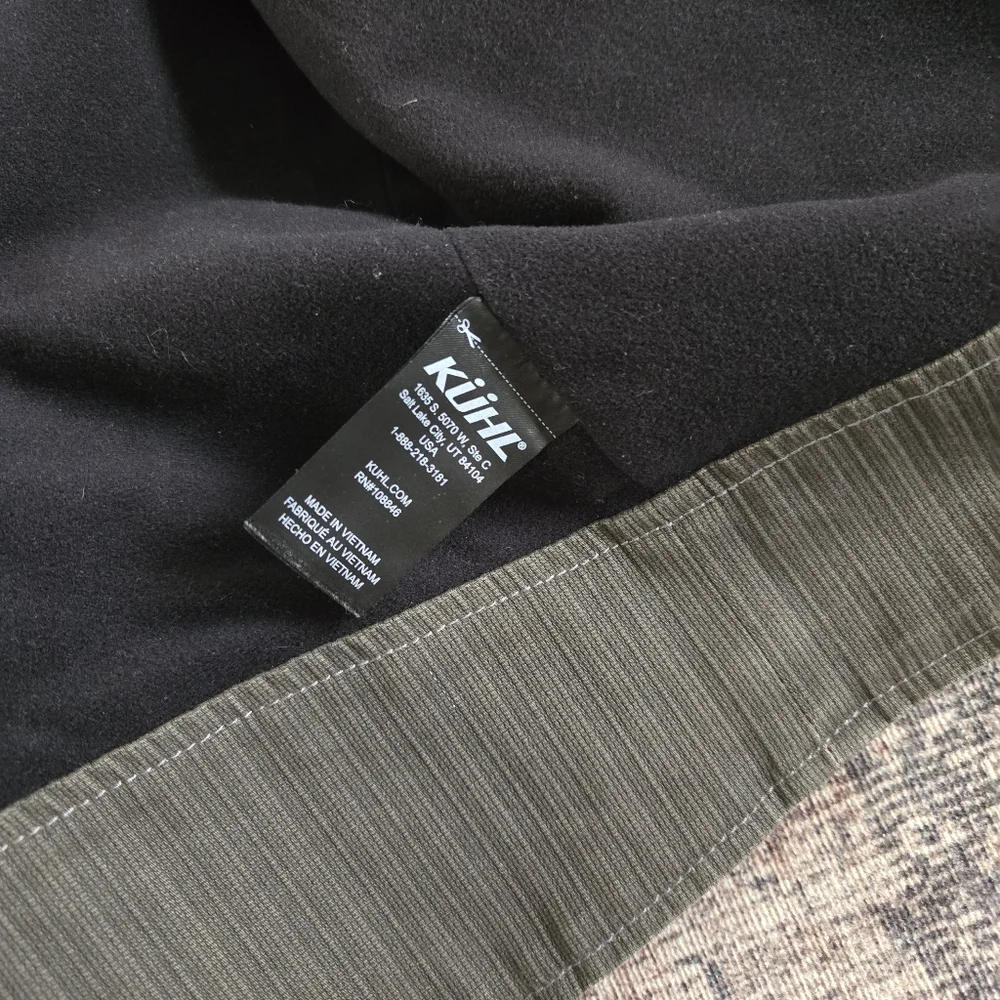 Kuhl Burr Jacket Mens XXL Gray Olive Green Zip-up Waxed Canvas Gunmetal Sty 1052 - Picture 10 of 13